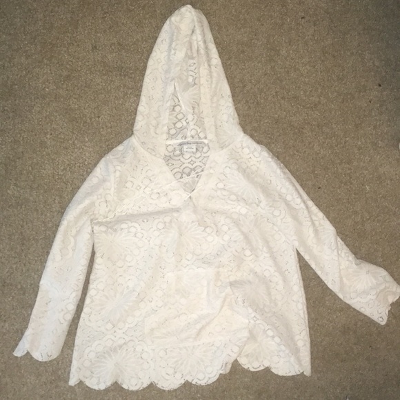 lacey white swimsuit cover - Picture 1 of 3